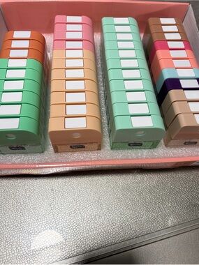 Colorful Multi-Pack Hand sanitizers Pastel Mint, Peach, Pink. Various fragrances